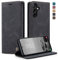 owlhold Handyhülle für Samsung Galaxy A54 5G Hülle, Premium Lederhülle Weiches Vintage-Nubukleder Faltbare Ständer Klapphülle Kartenfach Standfunktion stoßfest Schutzhülle für Samsung A54 5G -Schwarz