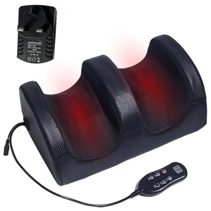 Shiatsu Foot Massager with Heating Tech,Electric Foot and Leg Massager with Rollers for Deep Tissue Massage,5 Modes 3 Intensities Muscle Stimulator,Relaxes Leg Muscles,Improves Blood Circulation