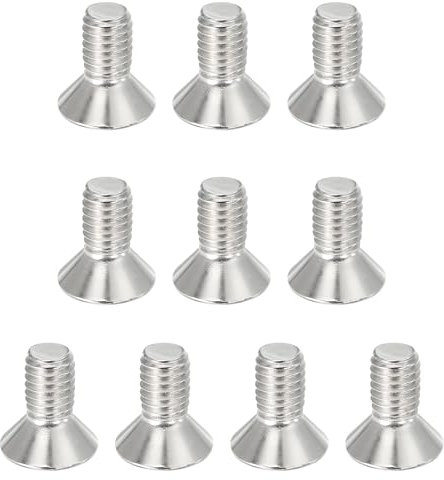 PATIKIL 3/8-16 x 3/4 Flat Head Socket Cap Screws, 10 Pack Flat Countersunk Bolts Hex Socket Drive Machine Screws 304 Stainless Steel 18-8 Full Thread Grade 6.8