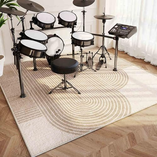 Alfombra Bateria Antideslizante - Alfombrillas Acusticas para Percusion y Bateria Electronica - 100 x 80 cm