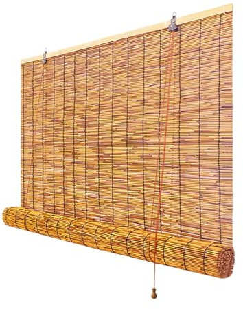 Cortina Exterior Bambu Persianas Enrollables Exterior Estores De Bambú 70% Blackout 150x200 140x150 90x220 130x180 50x260 160x280cm Resistente a La Intemperie Persianas Romanas para Porche Cocina
