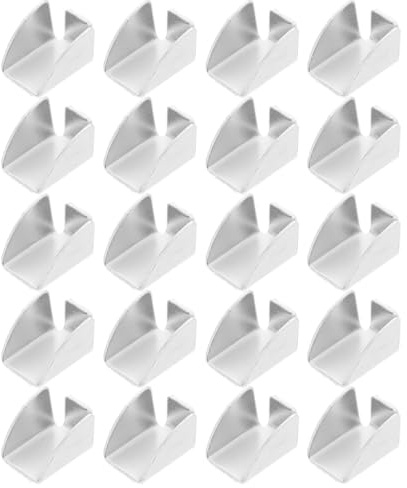Tofficu Lot de 20 Taquets MéTalliques Pour ÉTagèRes – Supports Robustes Pour Armoire Bureau Bois Contreplaqué Panneaux Particules Installation Facile