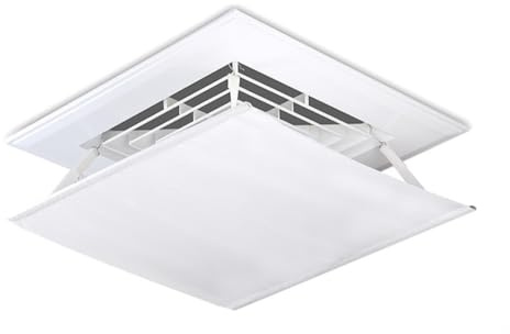 Deflettore del Condizionatore D'Aria per Soffitto Centrale Aria Condizionata Impedire All'Aria di Soffiare Direttamente Verso Le Persone,Angolo di Soffiaggio Regolabile Facile da Installare (45×45cm)