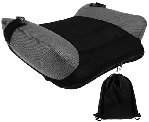 Alzador coche;car seat，Asiento elevador de coche, Asiento inflable portátil de viaje sin respaldo,lavable a máquina para el hogar.comedor.viajes,seguro y transpirable (Negro)