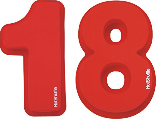 HotShuffle Große 30cm Silikon Anzahl 18 Kuchenform Backen Geburtstag Jubiläum Geburtstagstorte