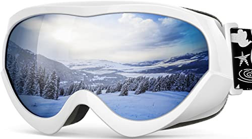 OutdoorMaster Kinder Skibrille - Helmkompatible Schneebrille für Jungen & Mädchen mit 100% UV-Schutz - VLT 10.2%
