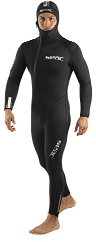 Seac Club Man, muta in neoprene da 7 mm con cappuccio integrato, protezioni in Powertex nelle spalle, ginocchiere e fondoschiena