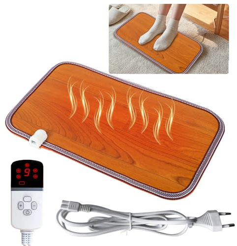 Fußwärmer Elektrisch, 50 * 30cm Heizmatte Füße, Elektrischer Fußwärmer, Heizmatte mit Thermostat, Beheizbare Fußmatte, Wärmematte, Zehenwärmer Pads für Ältere Menschen Büro Haus