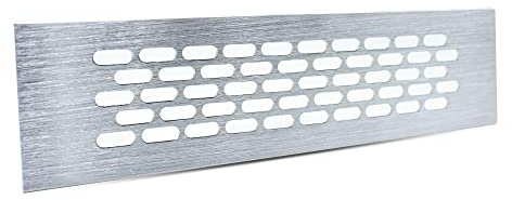 DOJA Barcelona | Rejilla Ventilación Inox | 245x60 | INOX | PACK 2 | Rejilla Ventilacion Horno, Chimenea, Cocina, Baño | Rejilla de Ventilacion Antihumedad | Muebles, Fregaderos, Electodomesticos