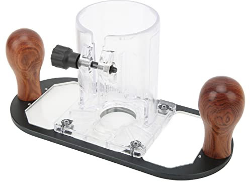 Focket Router Plunge Base, Aluminum Alloy, 65mm Trimming Machine Compatible, Compact Router Kit with Wooden Handle