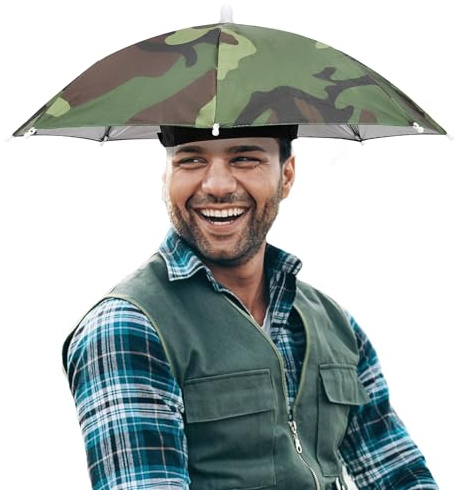 BtlBee Umbrella Hat for Adults and Kids, Rainbow Color, Waterproof, Suitable for Sun and Rain