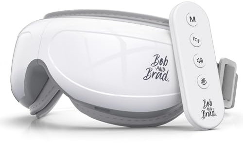 Bob and Brad Augenmassagegerät mit Fernbedienung, EyeOasis 2 Plus Eye Massager mit Wärme, Kompression und Musik, Elektrische Massagebrille zur Linderung von Trockene Augen, Geschenke für Frau Man