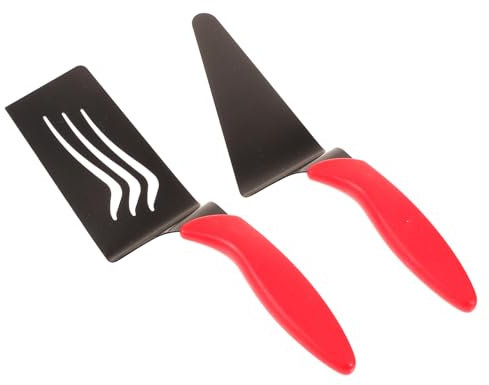 ABOOFAN 2 Pz spatola per Pizza in Acciaio Inox cremagliera distruttore trita Formaggio Gadget Guanti Decorazione Cucina Pizza Peel tornitore di Dolci Paletta per Pizza in Acciaio Inox ABS