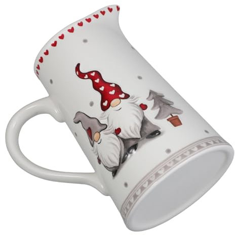 TOPBATHY Ceramic Pitcher Large Capacity Electric Kettle Water Jug Tea Pot Handle Designed for Easy Lifting and Pouring