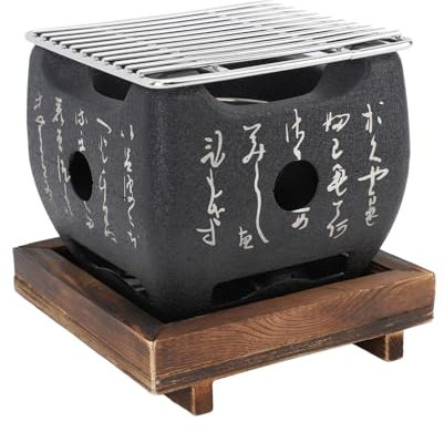 Mini Parrilla de Barbacoa Japonesa, Estufa de Calefacción Rápida Multifuncional con Distribución de Calor Uniforme, Diseño Portátil para Acampar Al Aire Libre para la Familia