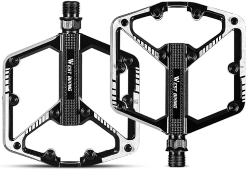 PRMHOOT Pedali per Bici MTB in Alluminio, Antiscivolo Pedali da 9/16 Pollici per Bici da Strada, MTB, E-Bike