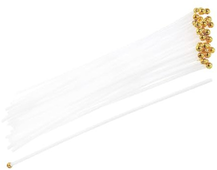 Abaodam Set da 200 Aste Portabandiera in Plastica da 38 Cm, Kit Pennoni Decorativi Leggeri e Resistenti per Eventi e Feste, Pennoni Fai da Te Facili da Montare e Trasportare per Uso