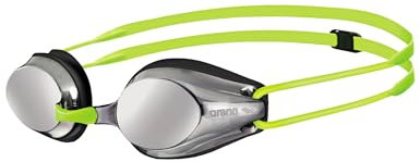 arena Tracks Junior Mirror Anti-Fog Wettkampf Schwimmbrille für Kinder, Schwimmbrille mit UV-Schutz, 4 Austauschbaren Nasenstegen, Silikon Dichtungen