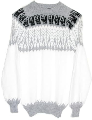 Gamboa Alpaca Maglione Donna Lana Pullover Elegante Estate Invernale Manica Lunga Collo Rotondo