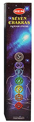 Pacific Spirit - Incense Hem Seven Chakras Lot de 35 bâtons d'encens 7 parfums, 5 bâtons par parfum