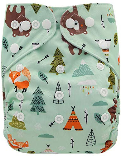 Baby Stoffwindel waschbar Windelhose Babywindel Größe Verstellbar Wiederverwendbar (Fuchs&Bär)