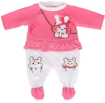 ZWOOS Puppenkleidung für New Born Baby Doll, niedlich Baumwolle Outfit für Puppen 35-43 cm