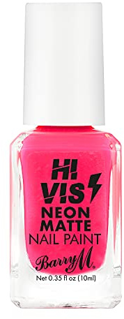 Barry M Cosmetics Hi Vis Neon Matte Nail Paint, Pink Electro