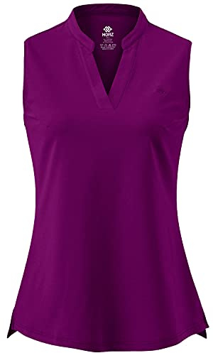 AjezMax Polo Femme sans Manches Coton Golf Sport Débardeur d'été Respirant Tennis Golf Tops