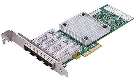 1000Mbps PCI-E NIC Gigabit Ethernet Converged Network Card with I350-AM4 Chipset | Ethernet Server Network Adapter | Quad SFP Port | PCIE 2.0 X4 | Compare to I350-F4
