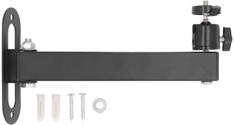 VBESTLIFE Foldable Projector Wall Mount, Steel Adjustable Projector Stand Wall Mount for Projetctor Universal Porjector Mount with 360 Rotating and 90° Vertical Tilt