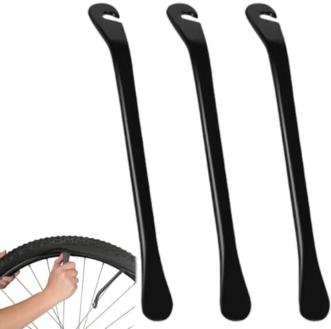 JchEnye Fahrrad-Reifenheber, 3er-Set Metall-Reifenheber für Fahrradreifen-Wechselwerkzeug, Fahrradwerkzeug, Fahrrad-Reifenheber, schwarz