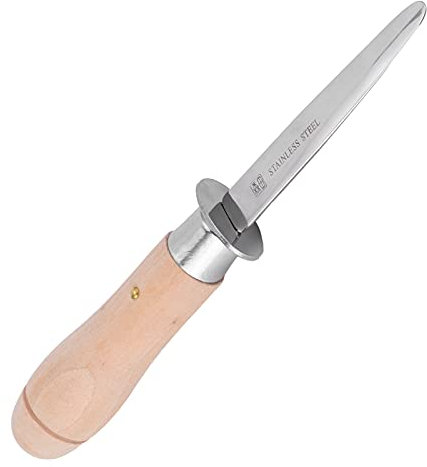 Coltello per Ostriche, in Acciaio Inossidabile con Manico Lungo Apriscatole Grande e Pratico Robusto Coltello per Sgocciolare Ostriche LaborSaving Sgusciatura per Frutti di Mare
