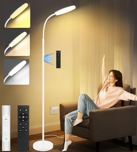 AearKing Lampe Luminothérapie, 10000 Lux Sans UV Lampe à Lumière du Jour, Lampe de luminothérapie avec 10 Couleurs, 6 Niveaux de Luminosité & Minuterie,Lamp de Luminothérapie LED avec Télécommande