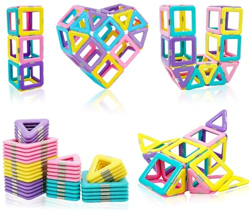 Magnetiska byggklossar leksaker barn 3 år, magnetiska byggleksaker pedagogiska byggstenar leksaker byggleksaker barn, perfekt present till pojkar och flickor ålder 3 4 5 6 7 år gammal