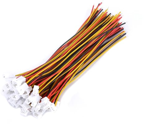 Watris Veiyi 20 conectores de 1,25 mm, 3 pines, 3 pines, con cables de 100 mm, para placa de circuito impreso