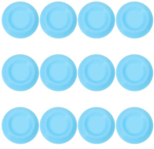 Sosoport 12 Comederos para Cucarachas Pequeñas Azules de Plástico Duradero, Platos de Alimentación para Reptiles y Animales Pequeños, Cuencos para Terrarios y Cuidado Versátil de
