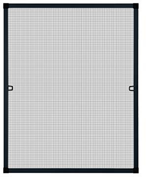 APANA Fliegengitter Fenster 40x60 cm Anthrazit – Maßgefertigter Insektenschutz mit Alurahmen & Fiberglas – Montage ohne Bohren – mit Bürstendichtung & Handgriffen - Flexibel auf Maß anpassbar