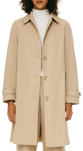 Orolay Women's Single Breasted Trench Coat Mid Long Classic Lapel Windproof Slim Outerwear Coats Khaki Medium