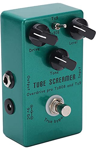 Guitar Pedal, Tragbares einstellbares Overdrive-Effektpedal aus Metall Effektgerät Gitarre Gitarreneffektpedal mit LED-Anzeige für Gitarre