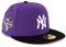New Era 59 Fifty New England Patriots Snapback Cap, New York Yankees viola, 58-59