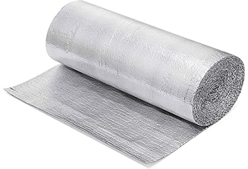 ZAURBA Double Aluminium Bubble Foil Insulation Radiator Reflective Foil Heat Reflective 3mm Thick Bubble Foil Various Size Vapour Barrier and Thermal Insulation Aluminium Foil Membrane (Size : 1mx3m)