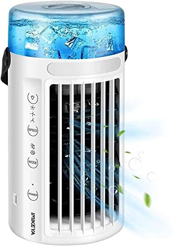 Färskvatten mini luftkonditionering fan, personlig luftkylare, 4in1 bärbar mini luftkonditionering, luftkylare fläkt hem sängkylare multifunktionell bärbar USB skrivbordskylfläkt for camping picknick