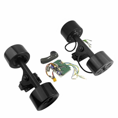 L-faster Longboard Hub Motor Skateboard borstlös motorhjul med lastbil bräda dubbel motor drivkontroll svart (fjärrkontroll med dubbla drive)