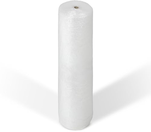 COM-FORT HOUSE Plástico Burbuja para Embalaje - 1 MTS x 50 MTS -Rollo Protector Resistente para Mudanzas, Envíos, Almacenaje – Corte Fácil