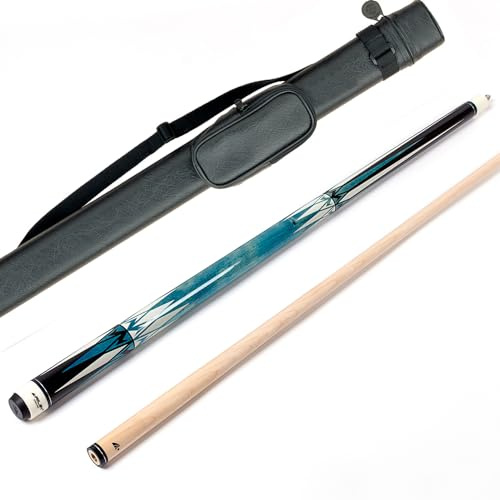 Riley Queue de Billard Américain - 147 cm Pointe 13 mm avec Étui Rigide Bleu