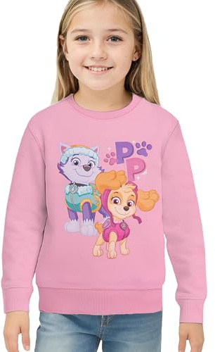 United Labels Paw Patrol Sweatshirt für Mädchen - Kinder Pullover Oberteil Rosa (DE/NL/SE/PL, Numerisch, 122, 128, Regular, Rosa)