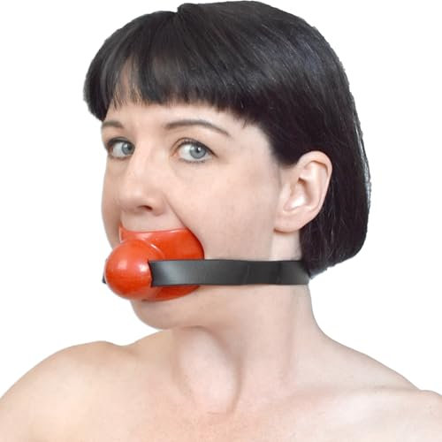 Honeylust BDSM Silikon Mundknebel mit Zungenfixierung & Mundstück - elastischer SM Mouth Gag - heißes Sexspielzeug für Sklaven - Bondage Fetisch Sessions