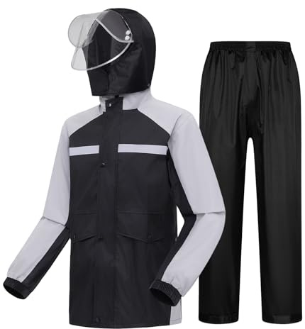 Taoyoule Chubasqueros y Pantalones Impermeables para Hombre Chaqueta Impermeable Profesional Traje de Lluvia Ropa de Pesca