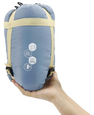 NewDoar - Saco de dormir ultraligero tipo mochila – 10–21 °C, 0,7 kg, impermeable y lavable a máquina, cremallera de 2 vías para adolescentes, parejas, mujeres, hombres, compacto para senderismo