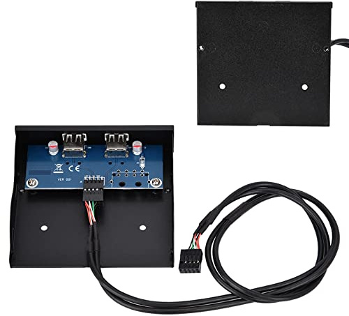 CHICIRIS USB 2.0 Floppy Drive Frontpanel - 9 -stifts Konserverad Koppartråd Teknisk Lösning för Enkel Användning Vit